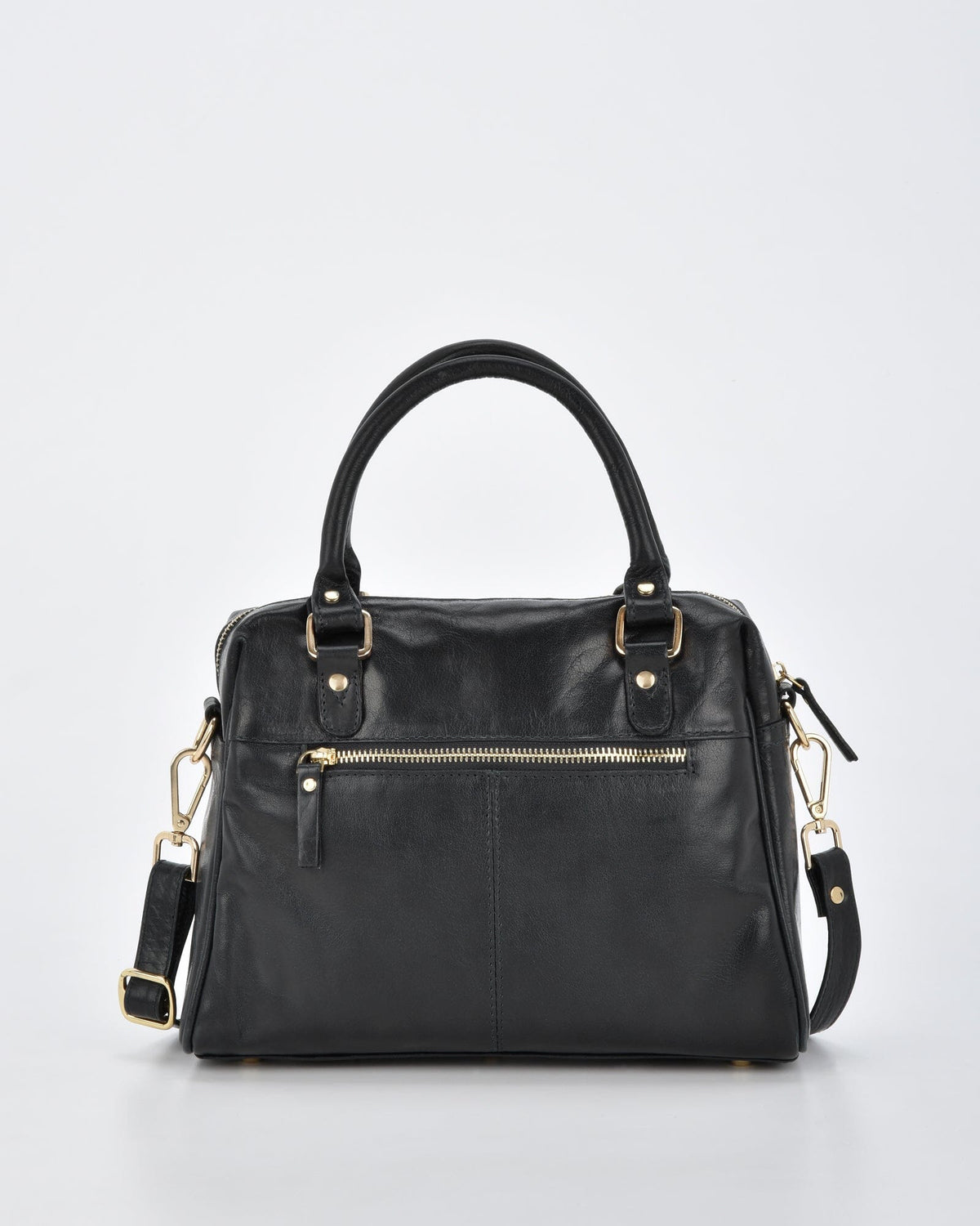 Rosehill Classic Leather Shoulder Bag - Black