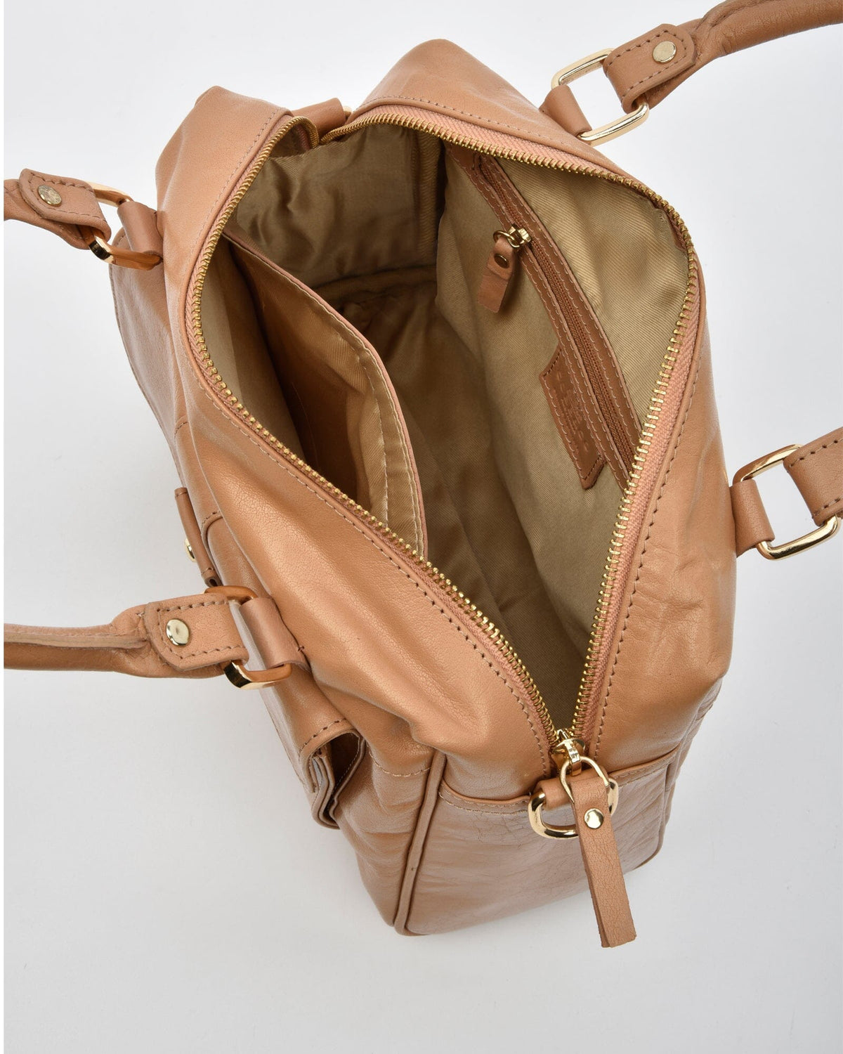 Rosehill Classic Leather Shoulder Bag - Camel