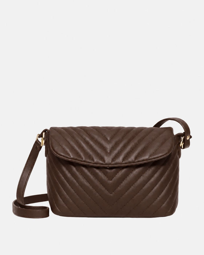 Siena Leather Crossbody - Chocolate