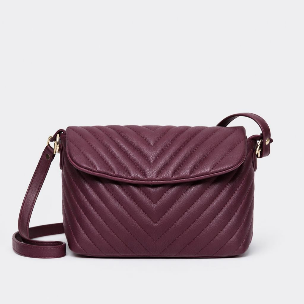 Siena Leather Crossbody - Mulberry