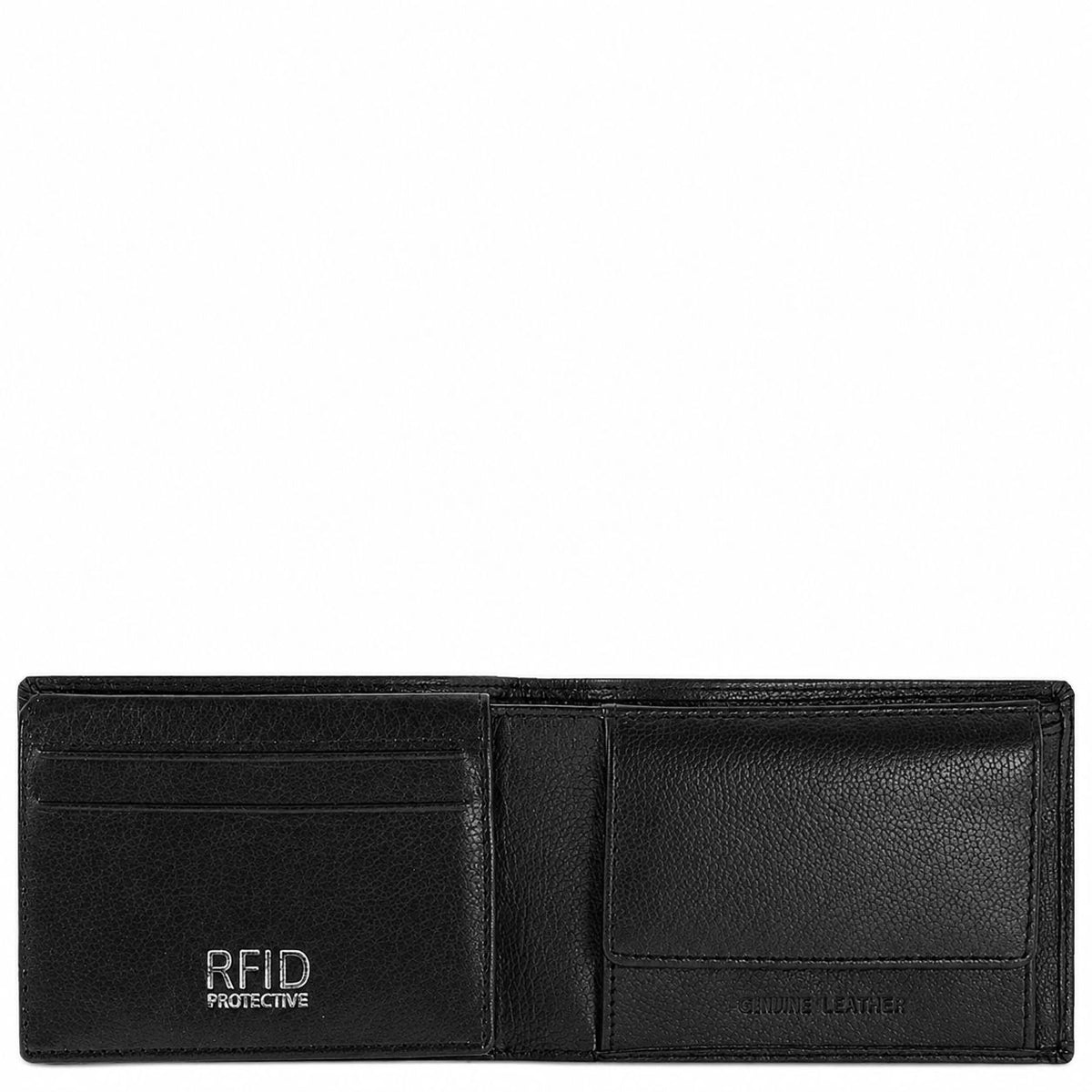 Simon Leather RFID Tab Wallet - Black