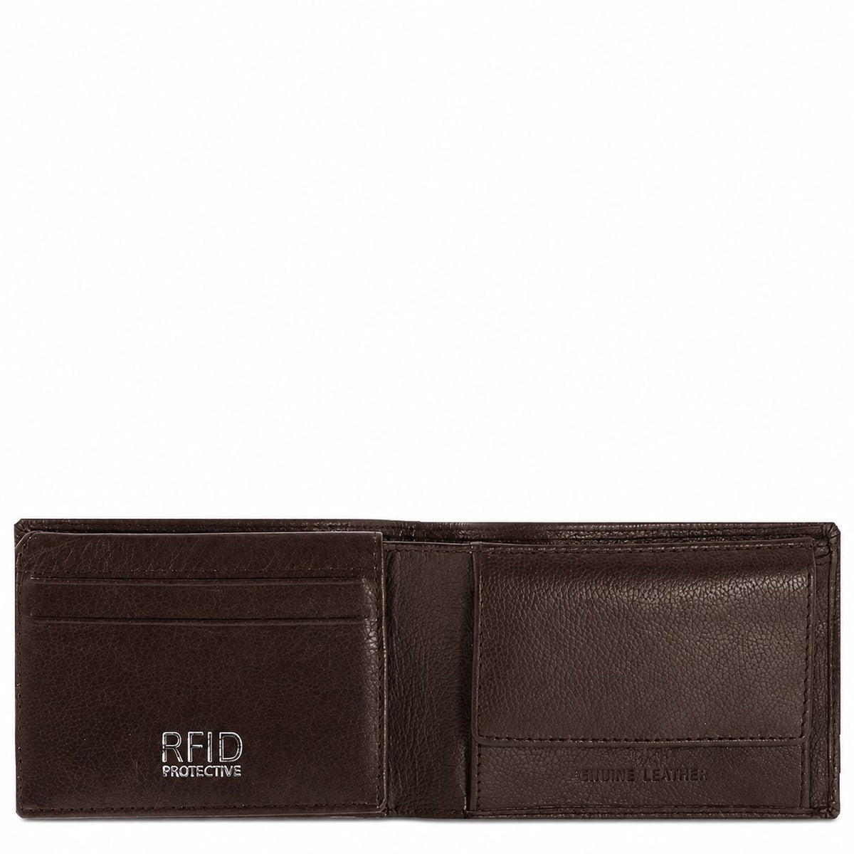Simon Leather RFID Tab Wallet - Chocolate