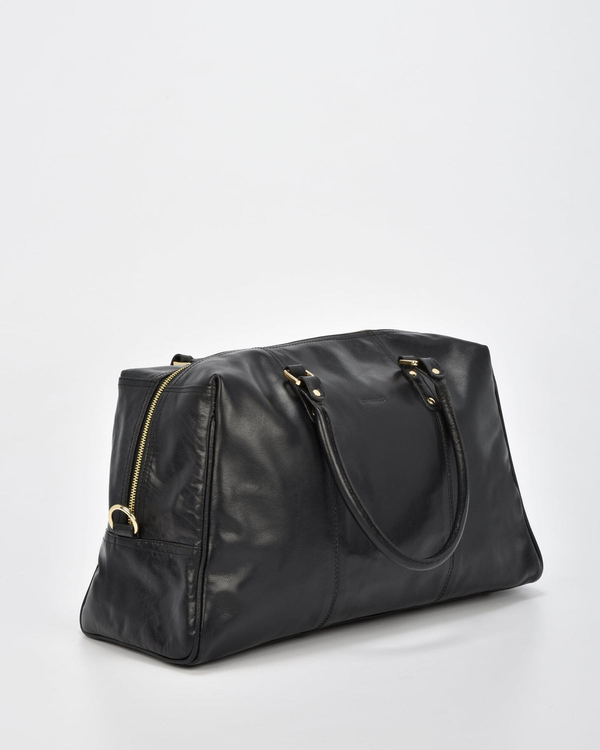 Sorrento Leather Overnighter Bag - Black