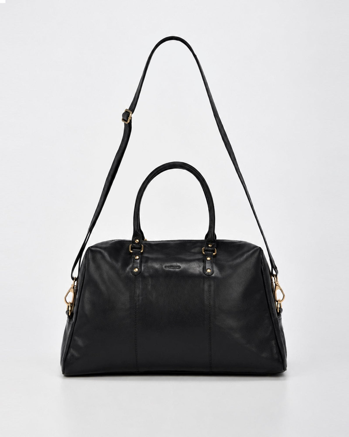 Sorrento Leather Overnighter Bag - Black