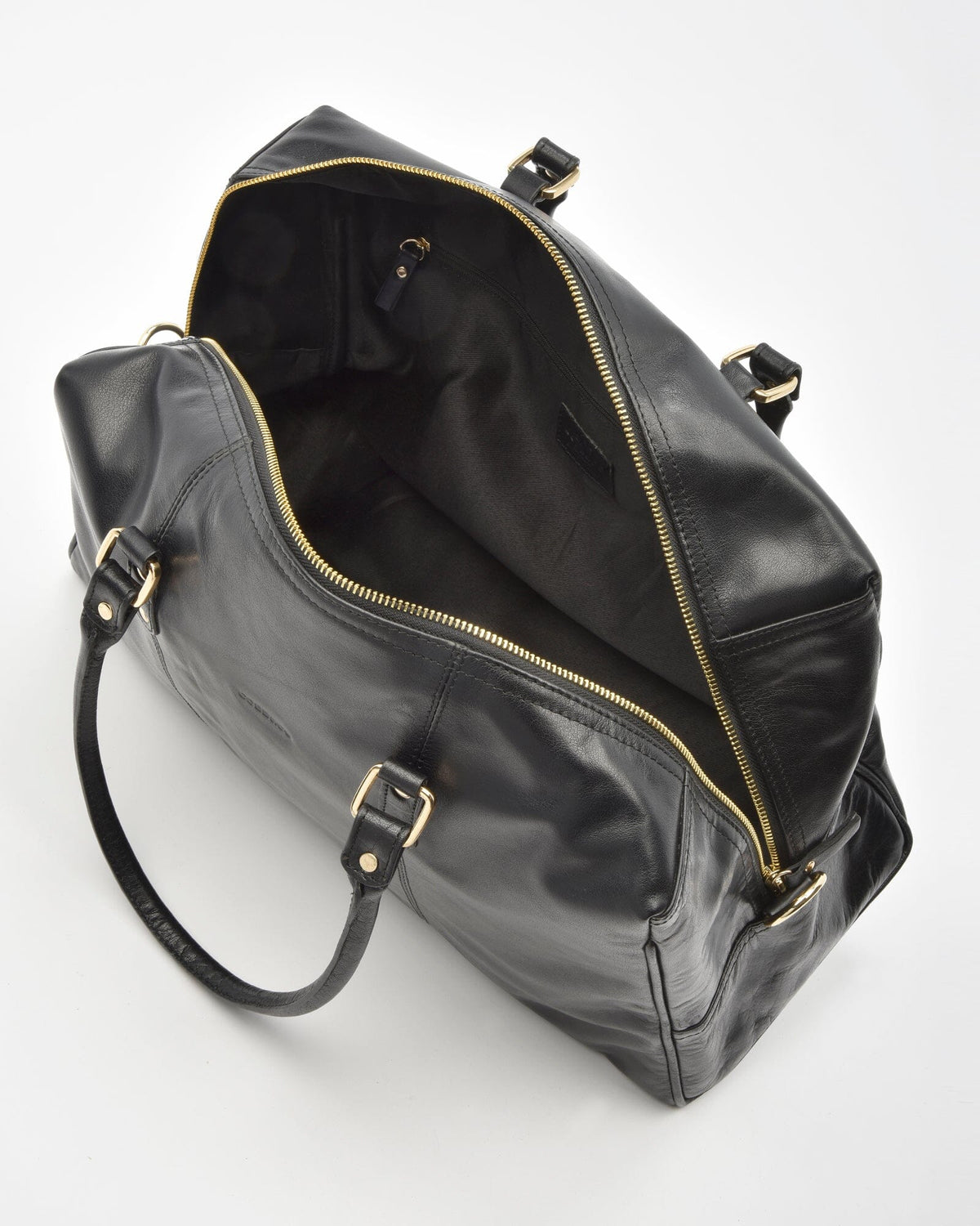 Sorrento Leather Overnighter Bag - Black