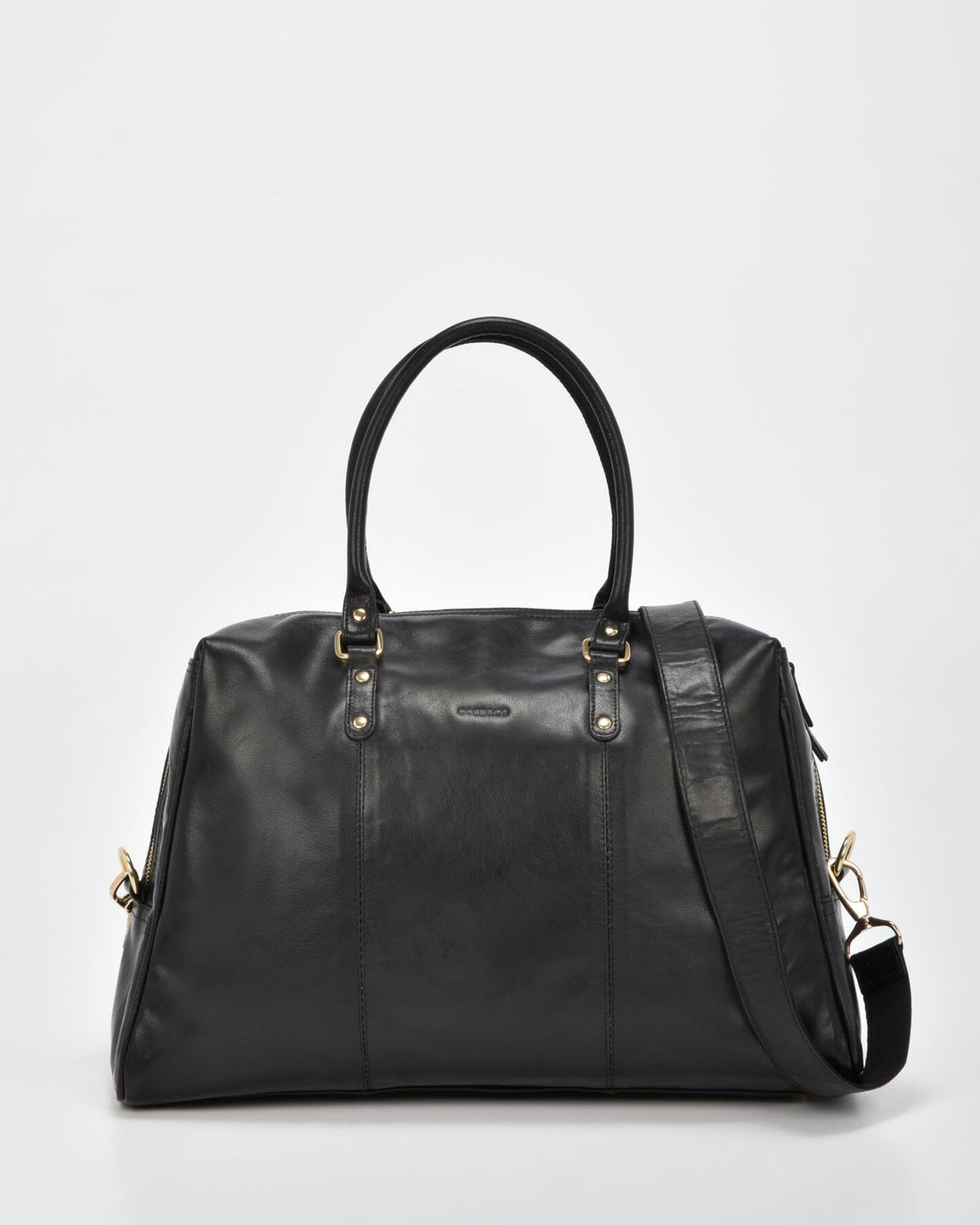 Sorrento Leather Overnighter Bag - Black