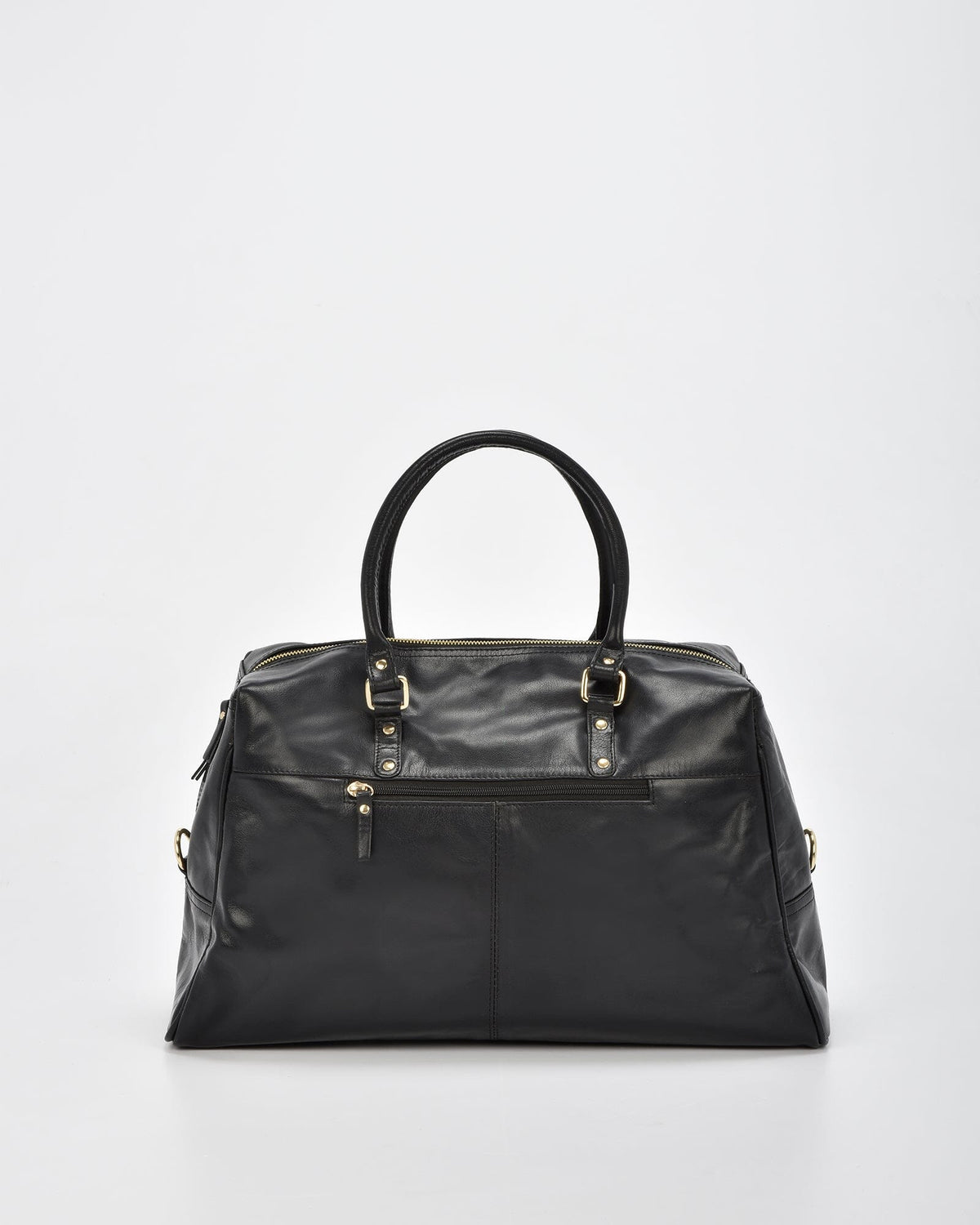 Sorrento Leather Overnighter Bag - Black