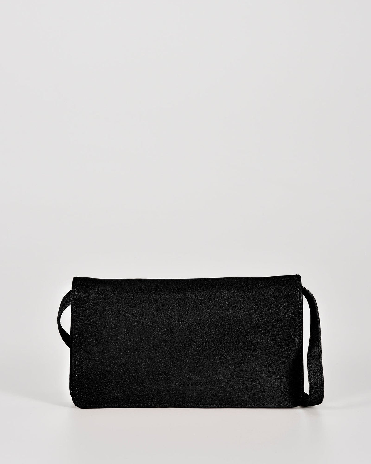 Stirling Leather Smart-Phone Wallet Crossbody - Black