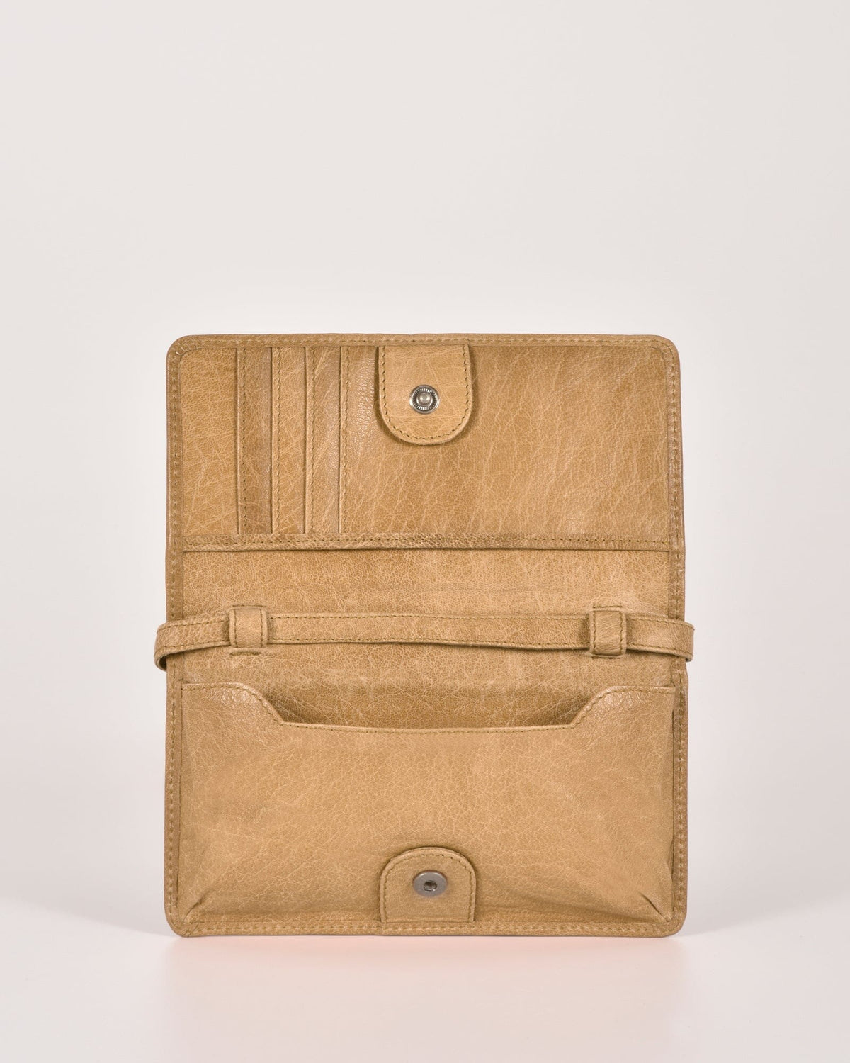 Stirling Leather Smart-Phone Wallet Crossbody - Camel