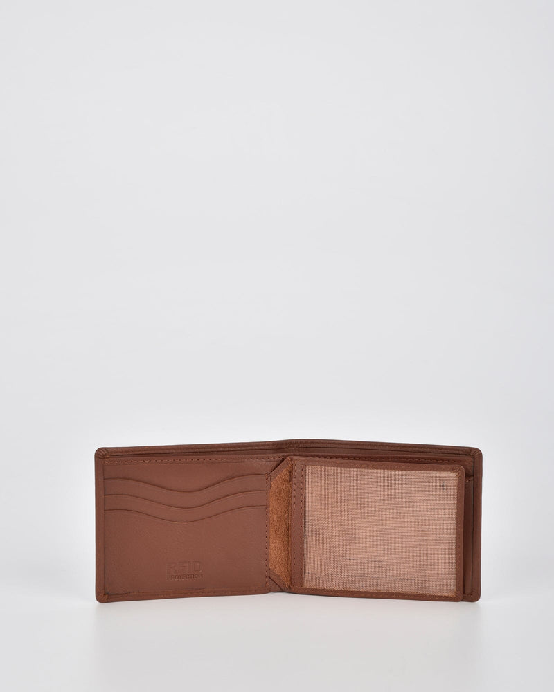 Stynes Leather Fold Out with Coin Pouch RFID Wallet