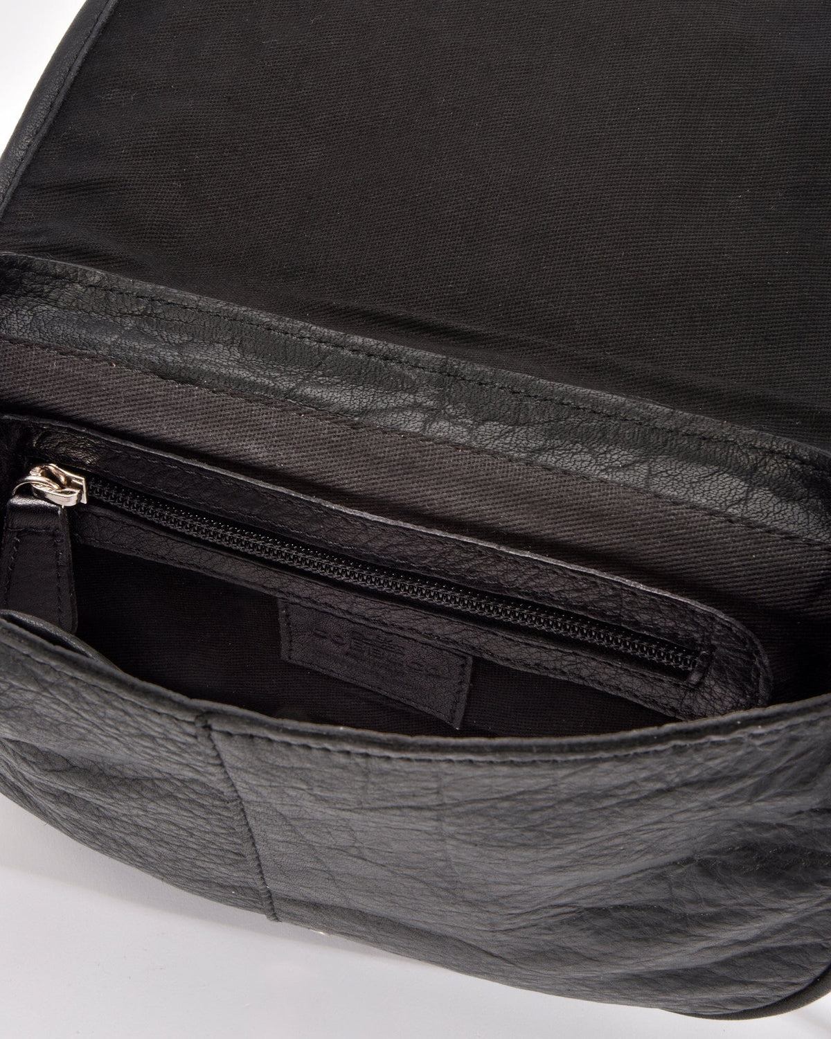 Surrey Woven Leather Crossbody - Black