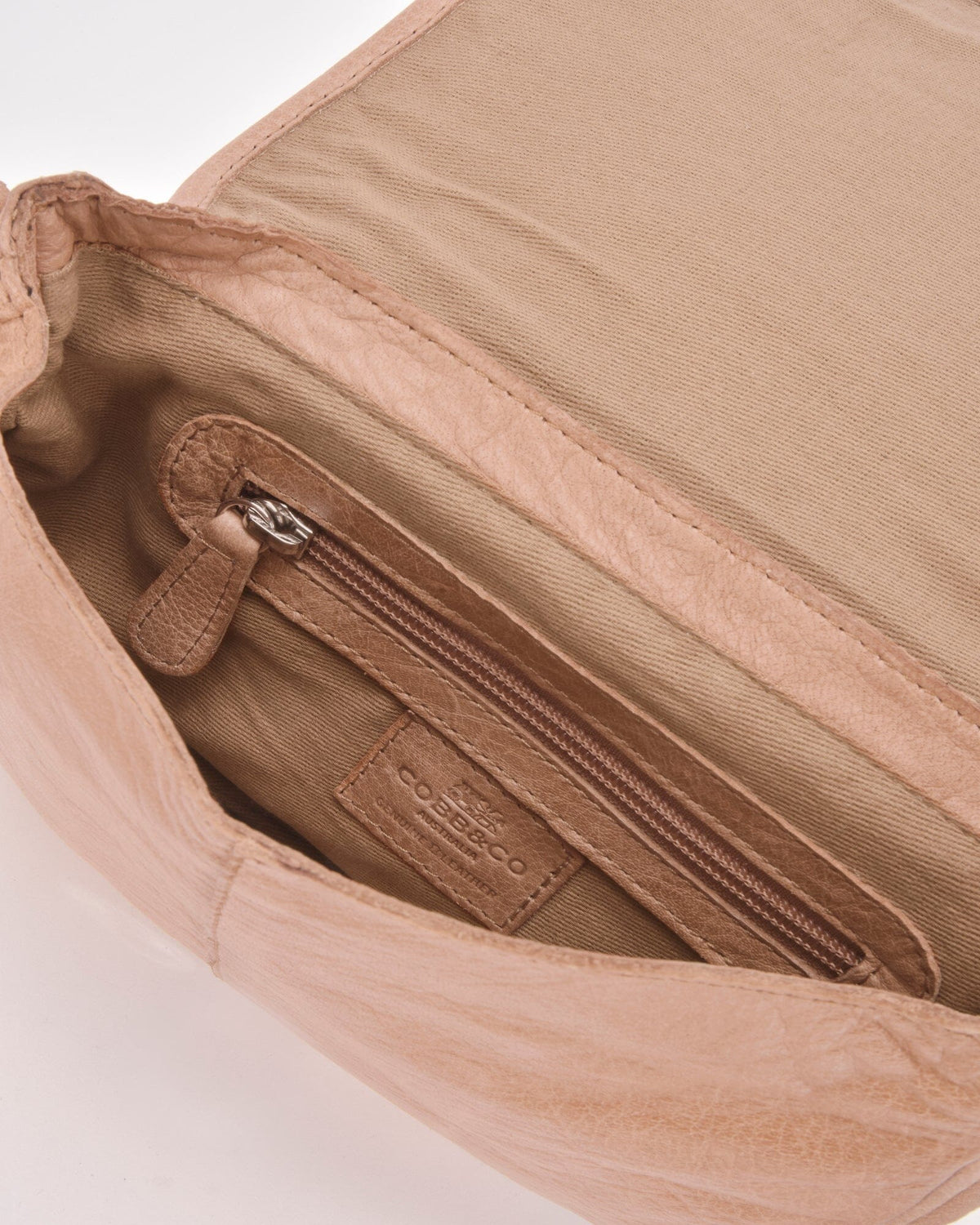 Surrey Woven Leather Crossbody - Blush