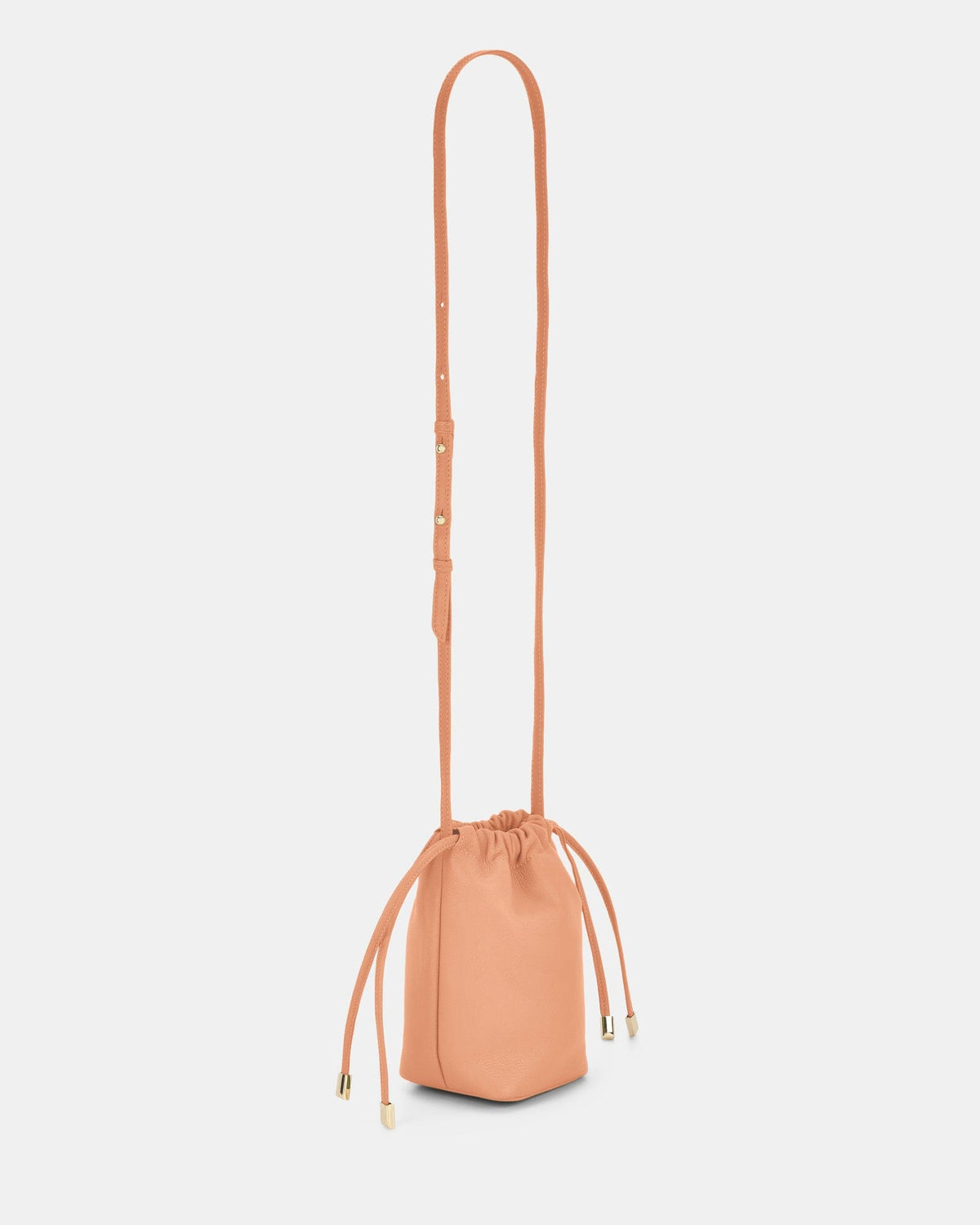 Susie Soft Leather Drawsting Crossbody - Camel