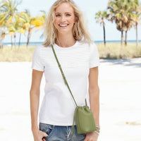 Susie Soft Leather Drawsting Crossbody