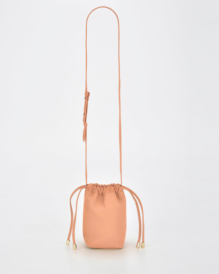 Susie Soft Leather Drawsting Crossbody