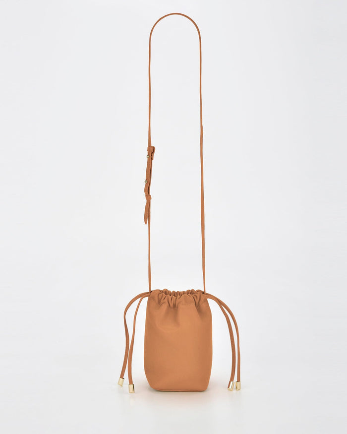 Susie Soft Leather Drawsting Crossbody