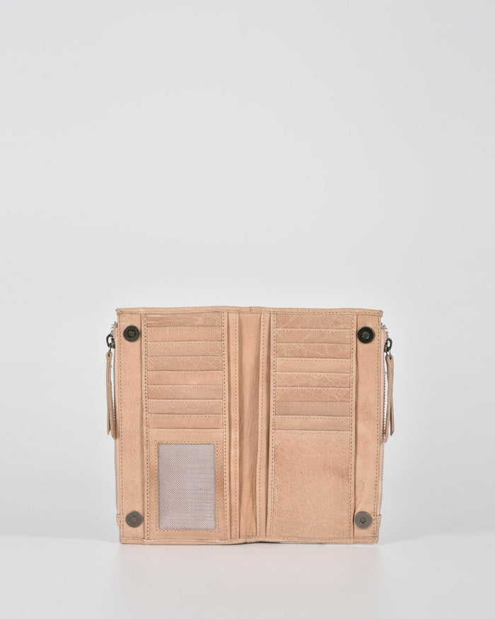 Taree Soft Leather Pouch Wallet - Blush