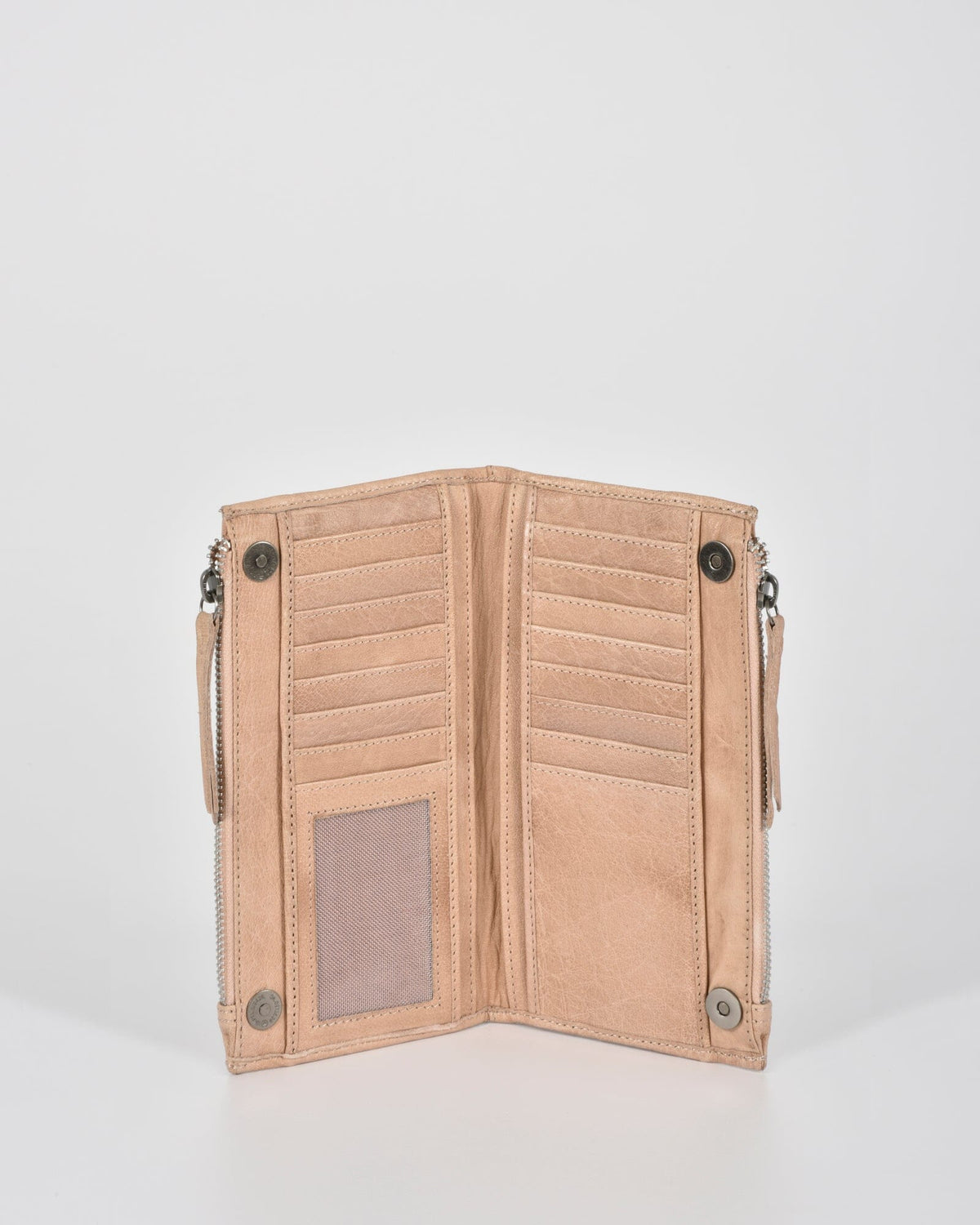 Taree Soft Leather Pouch Wallet - Blush
