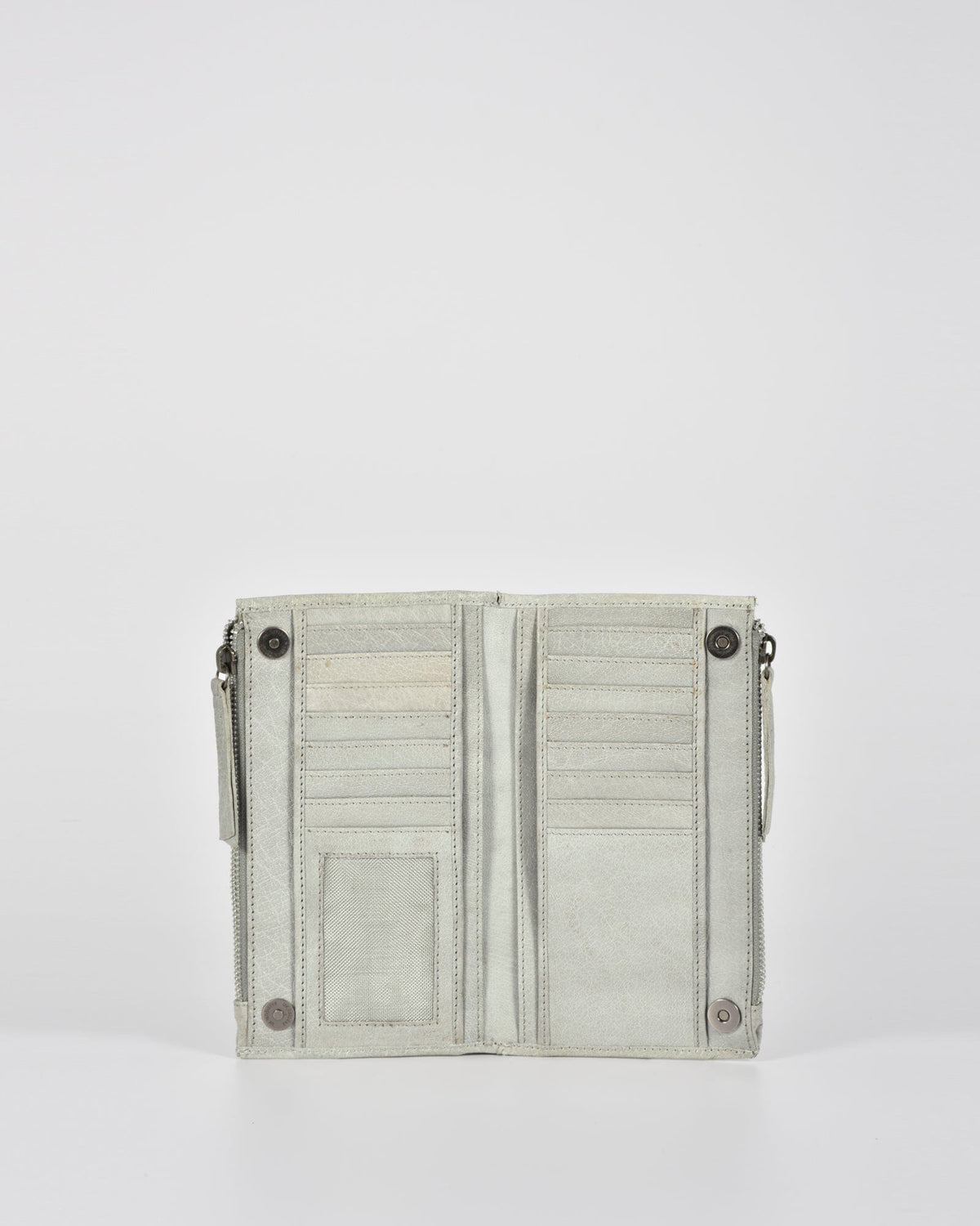 Taree Soft Leather Pouch Wallet - Mist