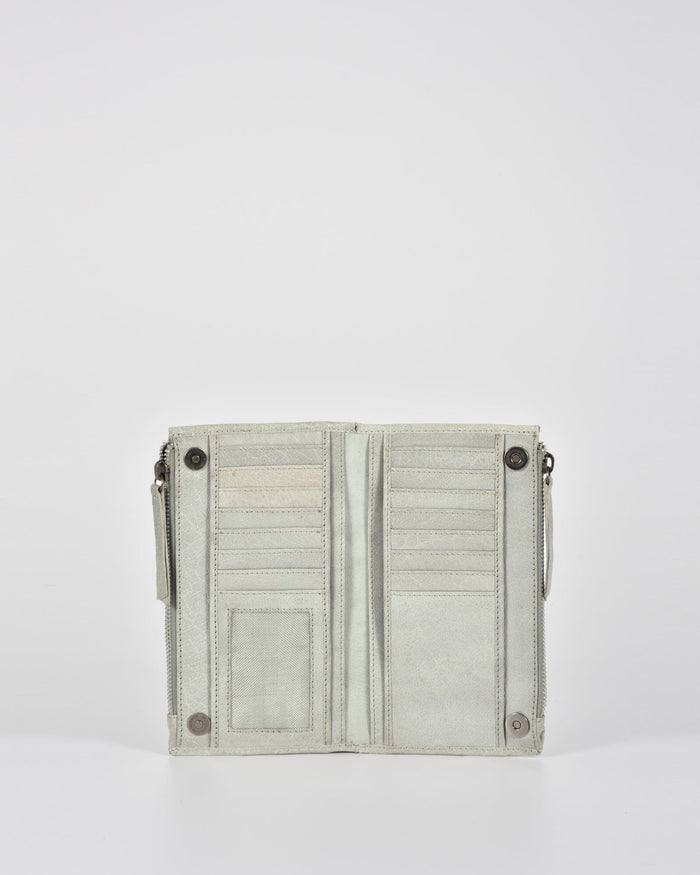 Taree Soft Leather Pouch Wallet - Mist