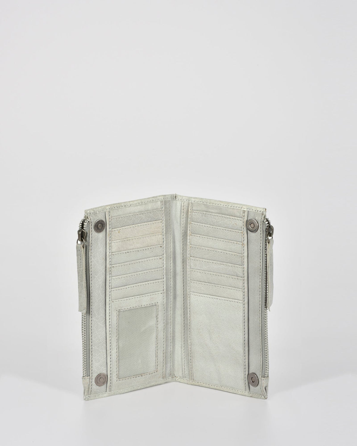 Taree Soft Leather Pouch Wallet - Mist