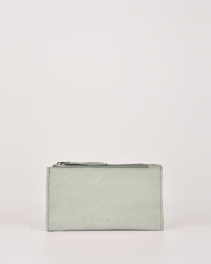Taree Soft Leather Pouch Wallet - Mist