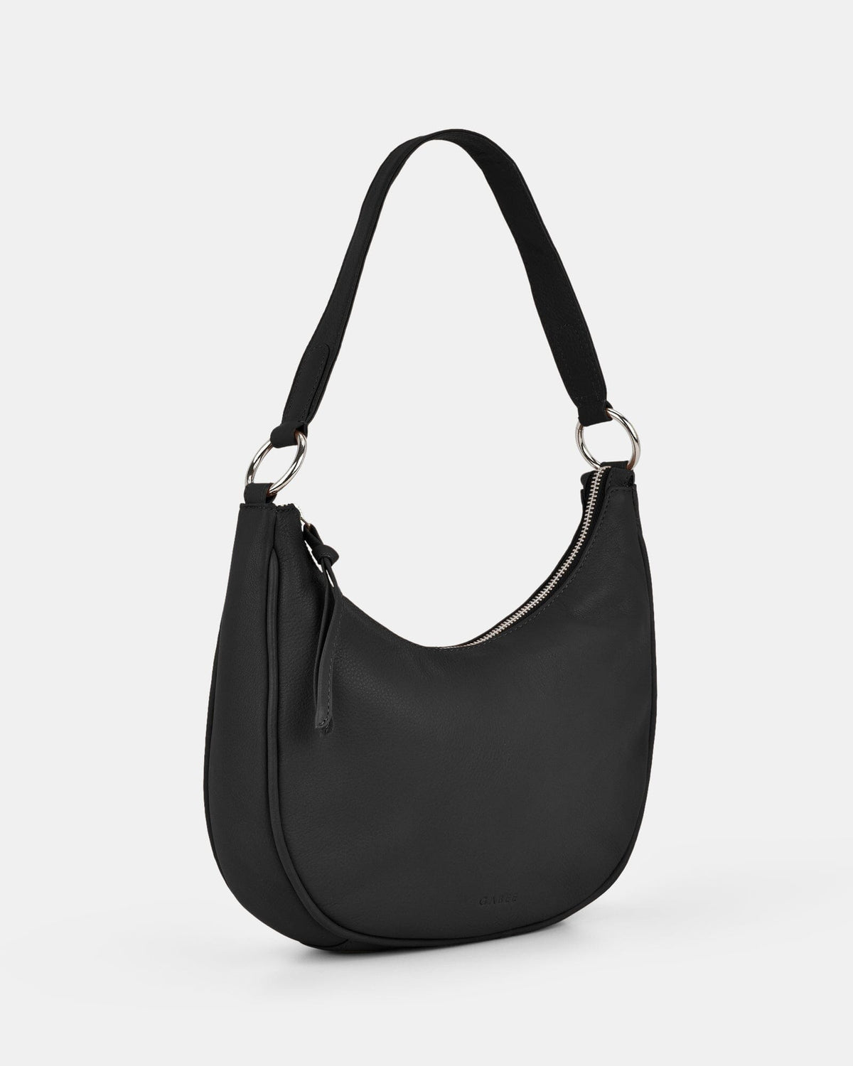 Tessa Leather Shoulder Bag - Black