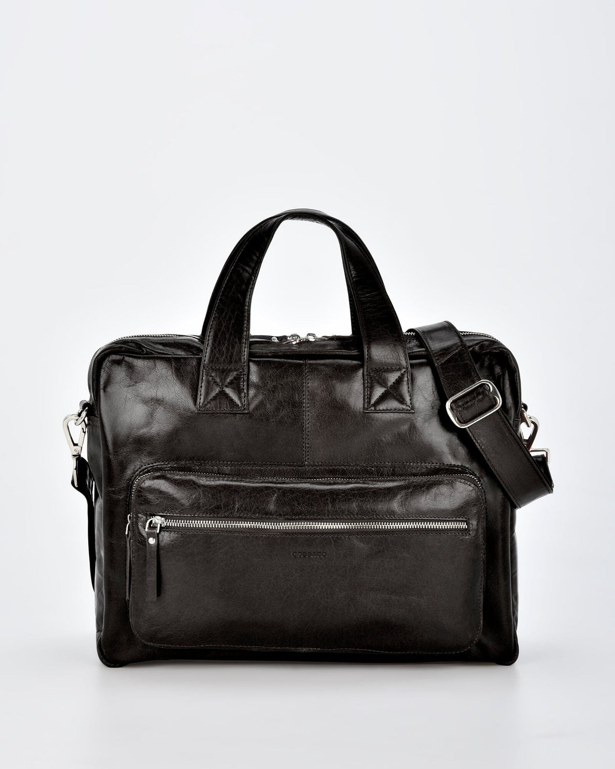 Trademark Leather Laptop Business Bag - Black