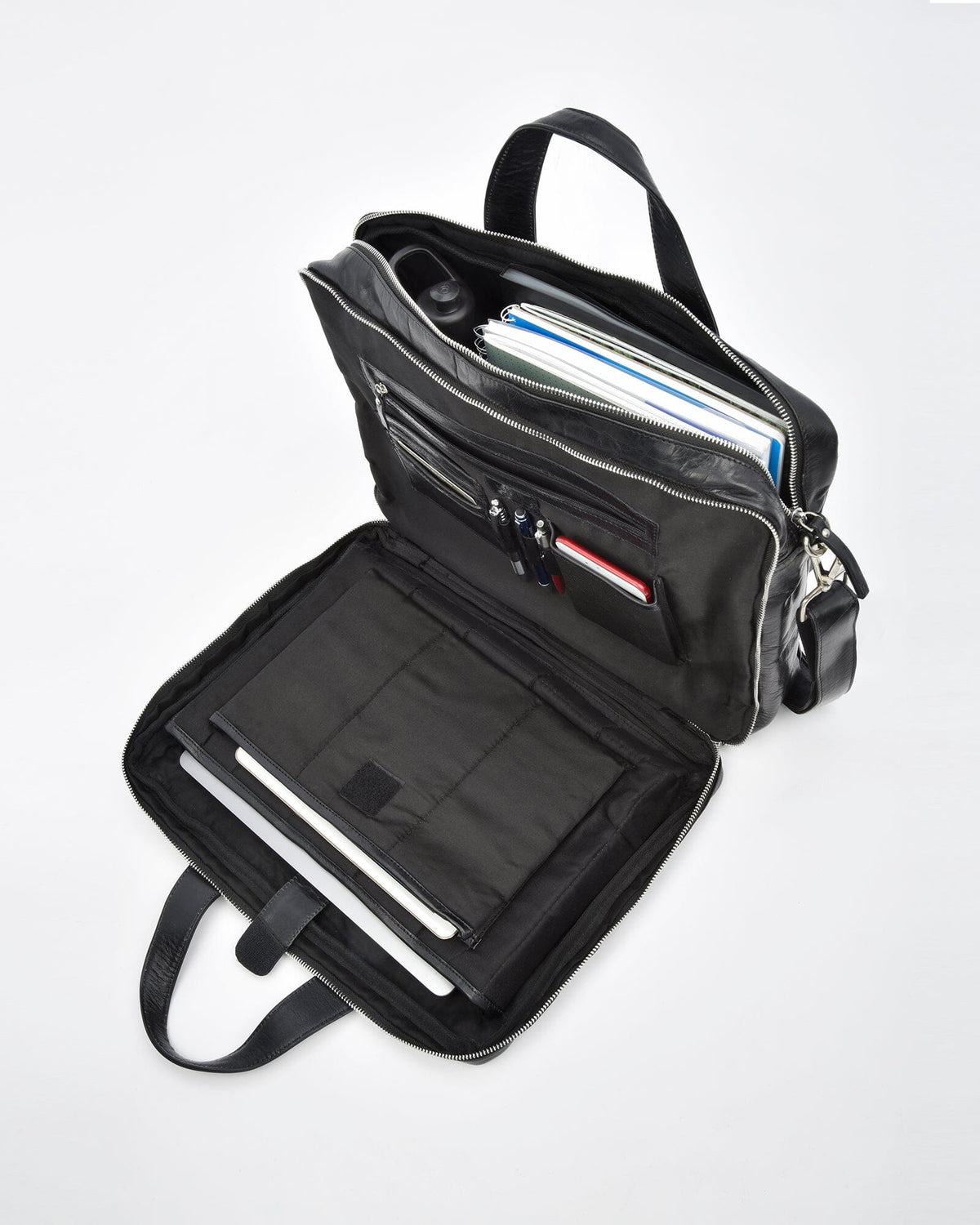 Trademark Leather Laptop Business Bag - Black