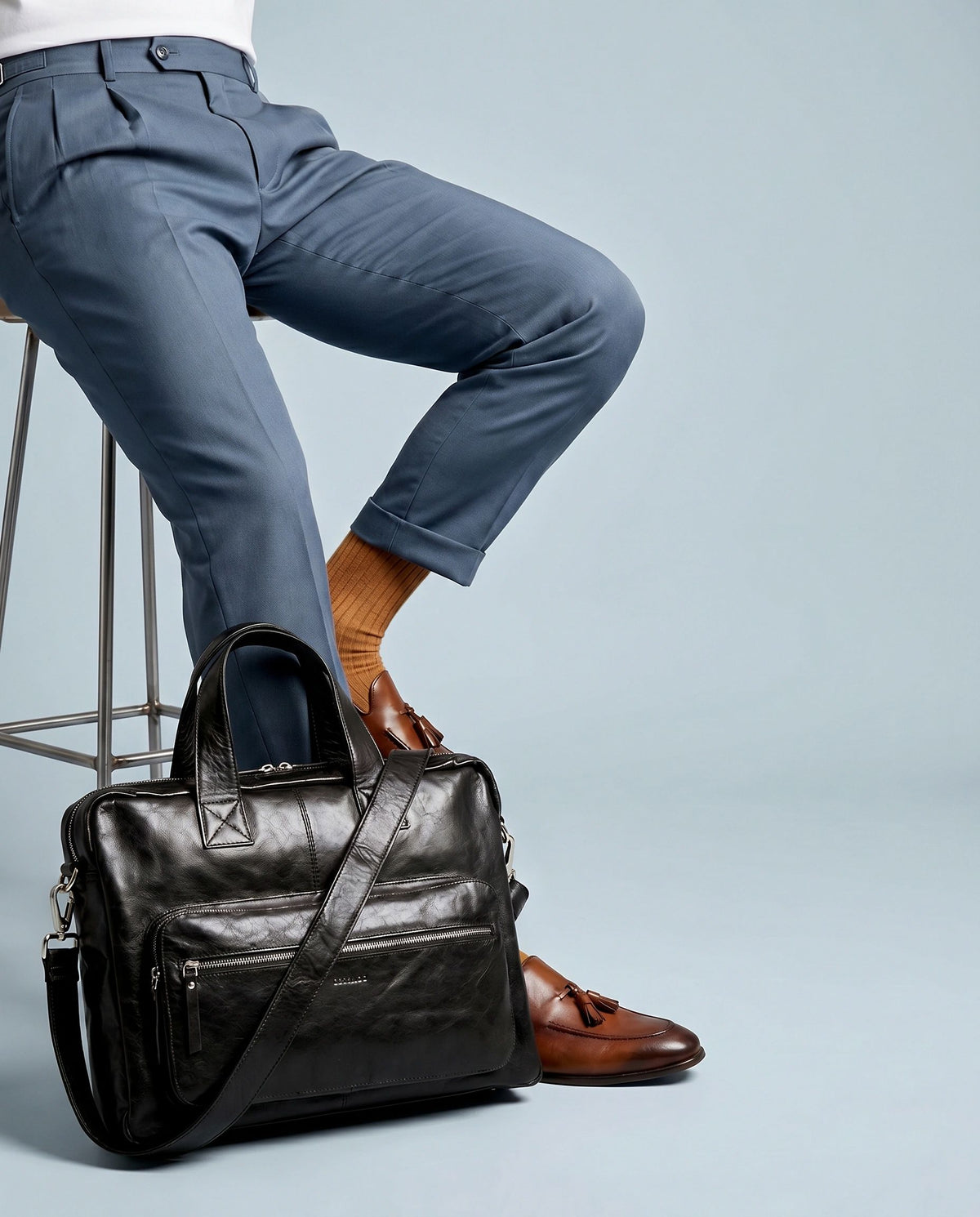 Trademark Leather Laptop Business Bag - Black