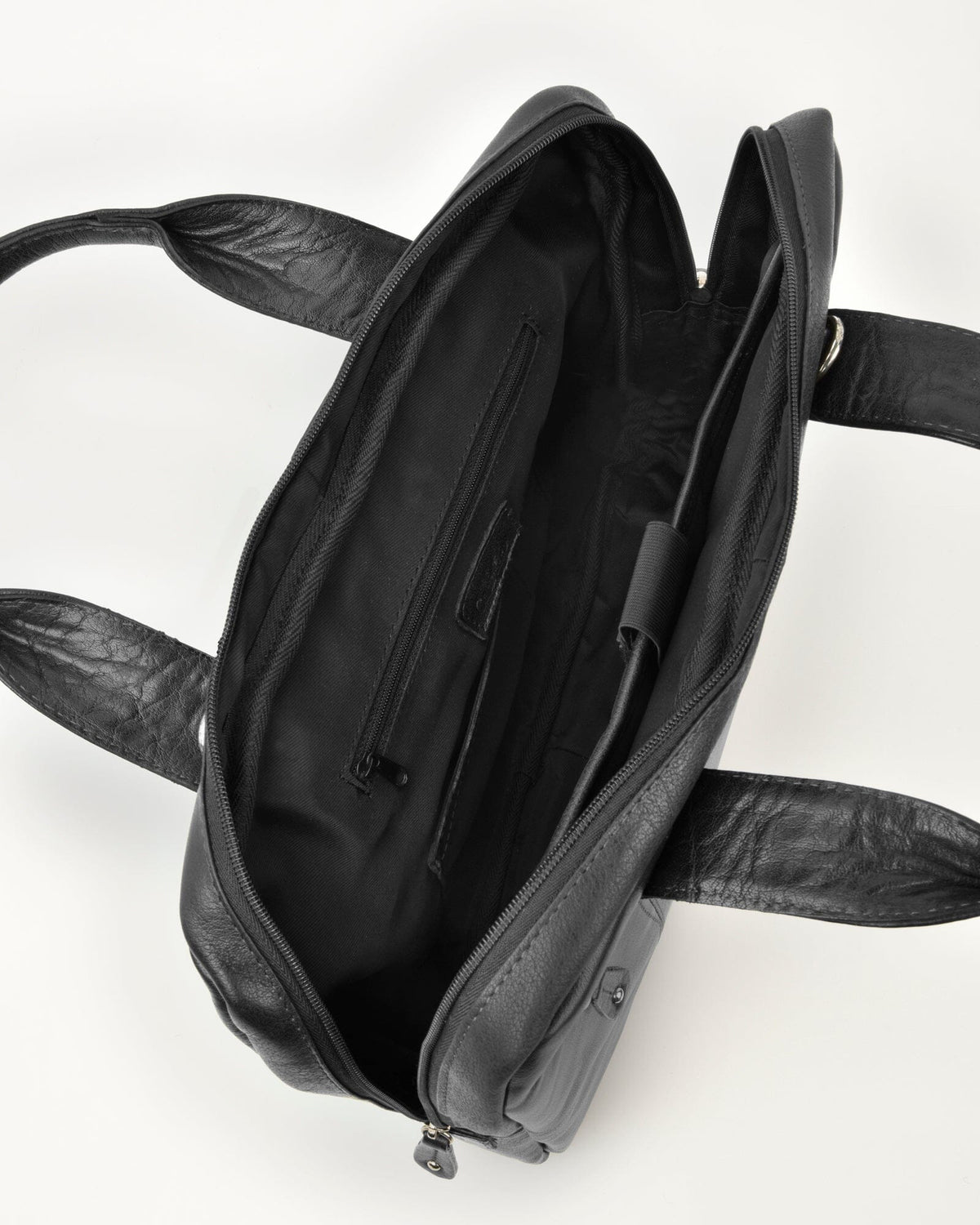 Turner Leather Briefcase - Black