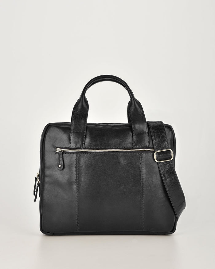 Turner Leather Briefcase - Black