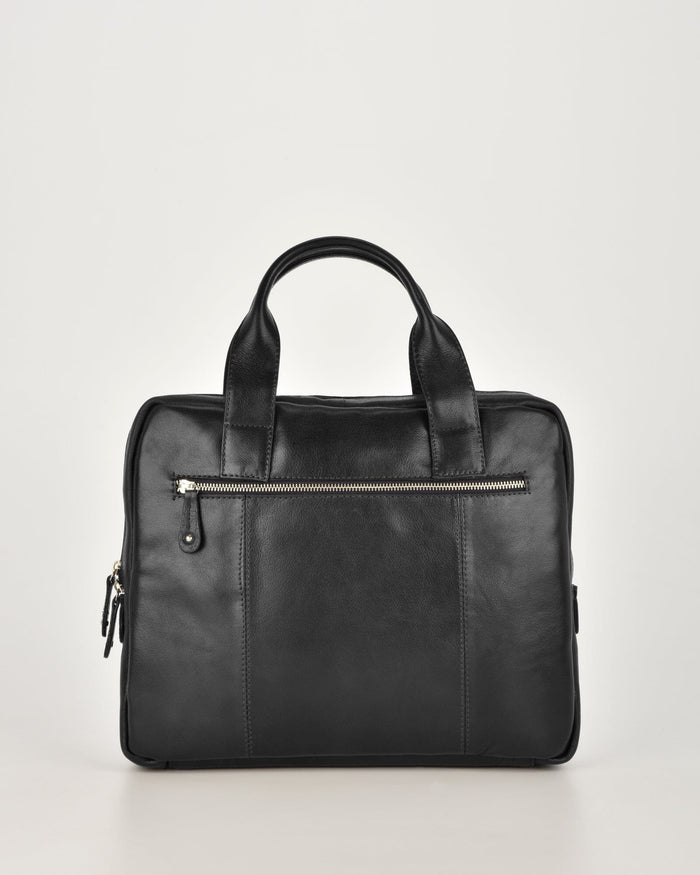 Turner Leather Briefcase - Black