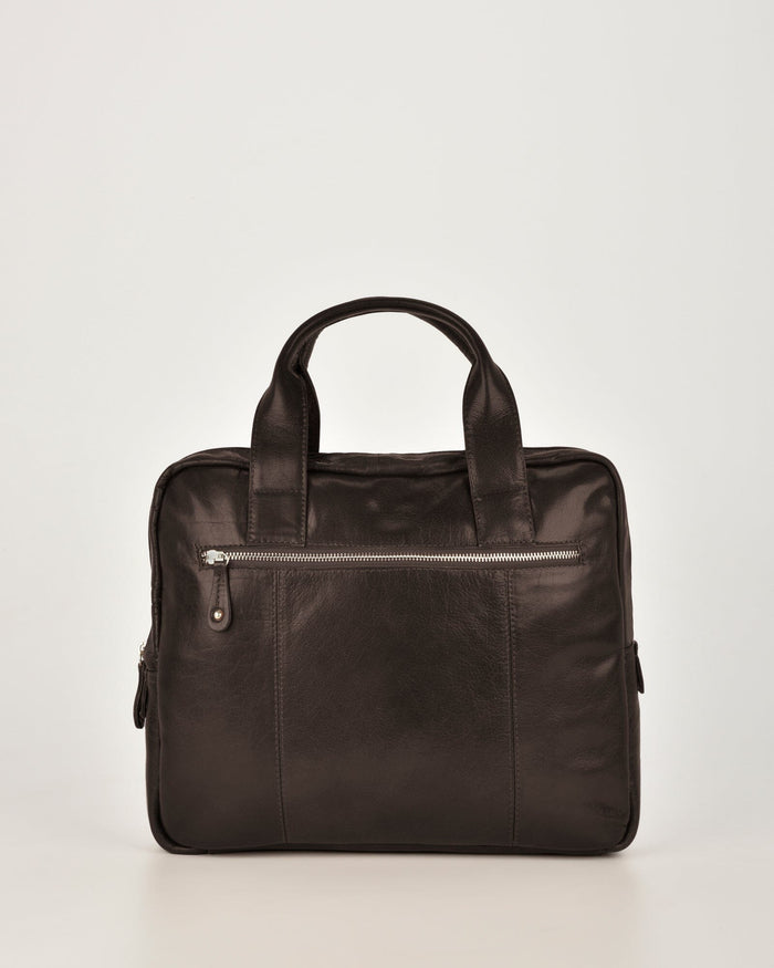 Turner Leather Briefcase - Chocolate