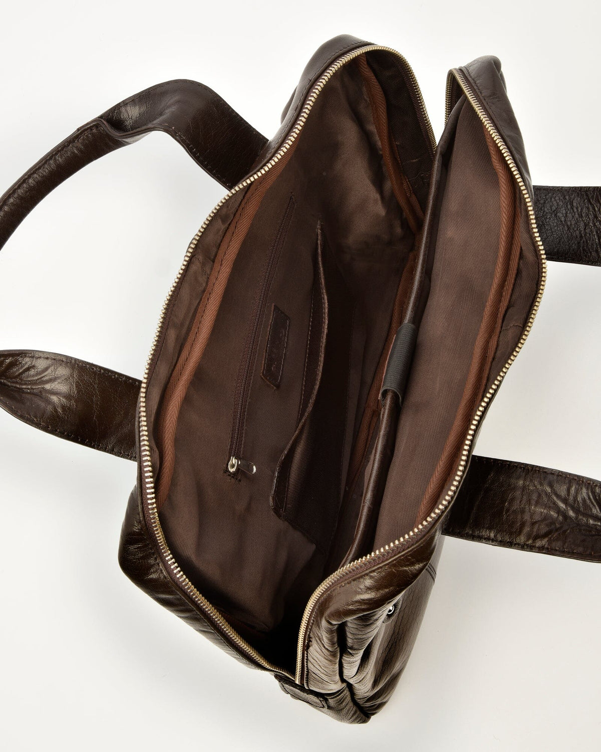 Turner Leather Briefcase - Chocolate