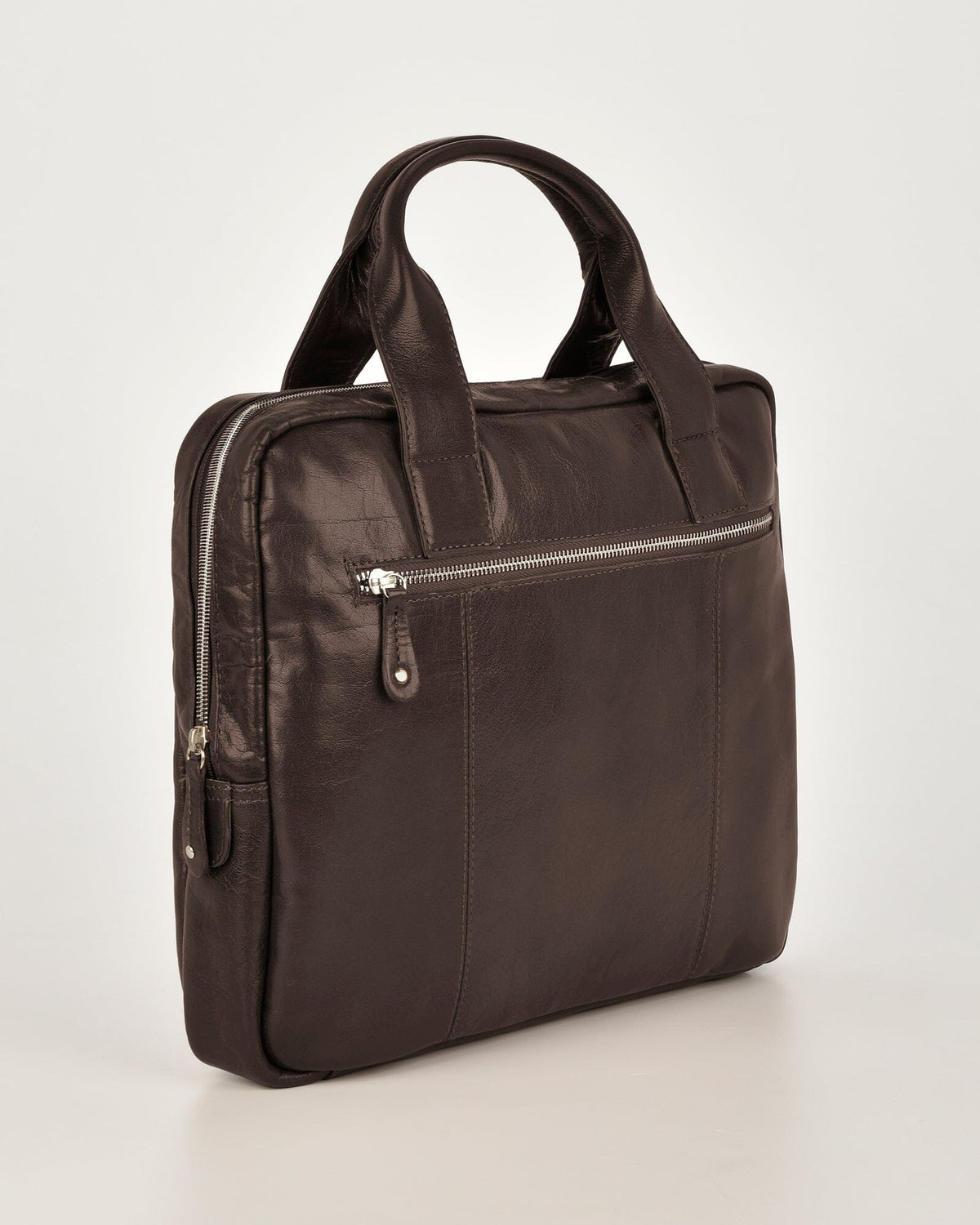 Turner Leather Briefcase - Chocolate