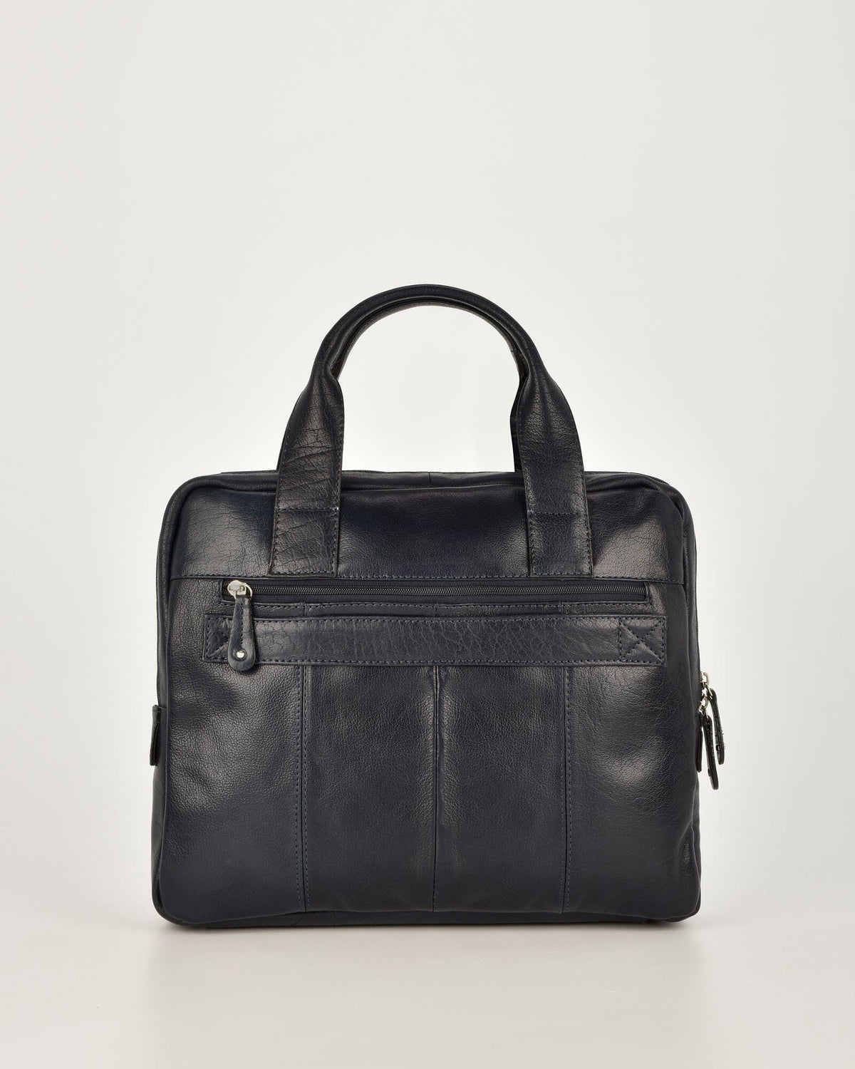 Turner Leather Briefcase - Navy