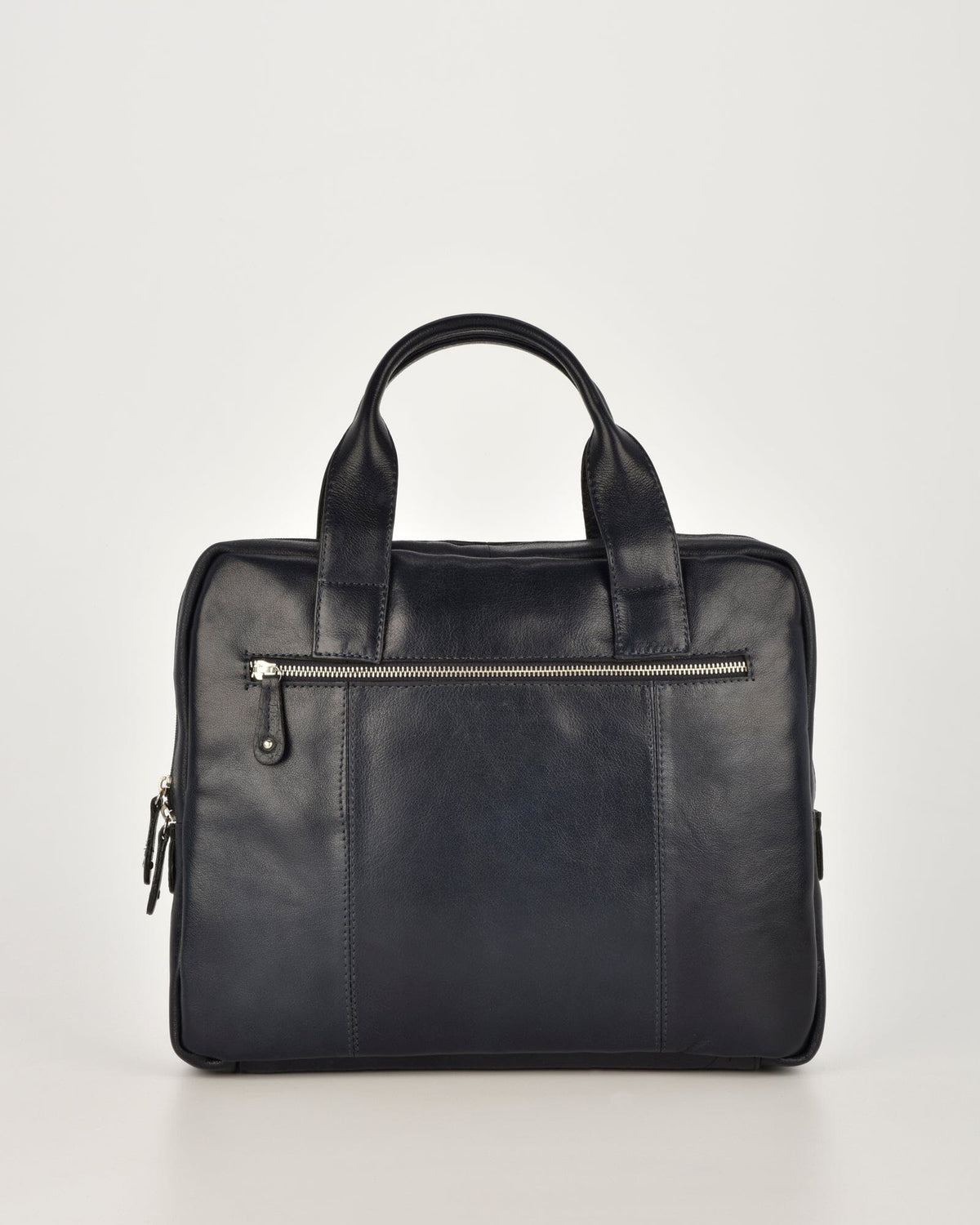 Turner Leather Briefcase - Navy