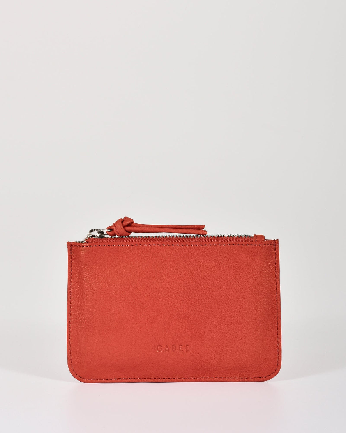 Village Leather Pouch - Coral