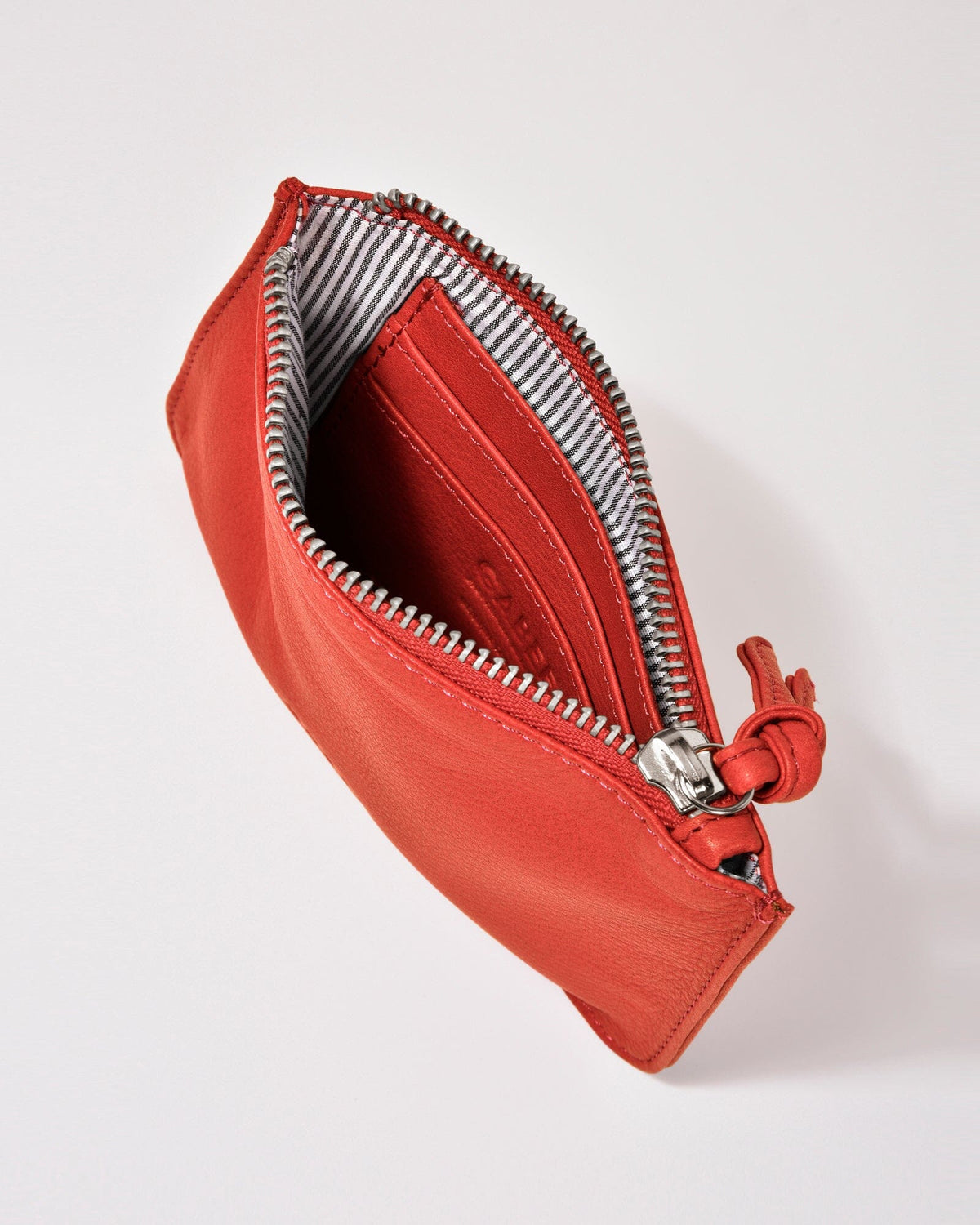 Village Leather Pouch - Coral