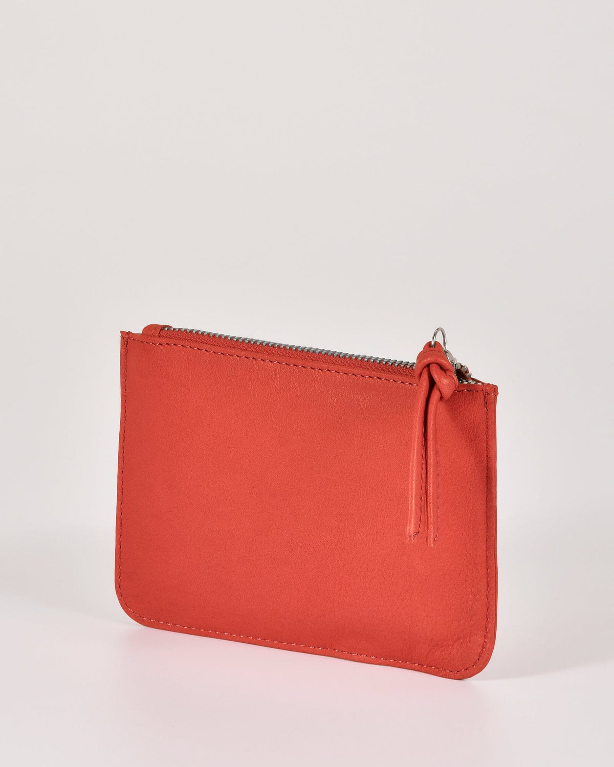 Village Leather Pouch - Coral