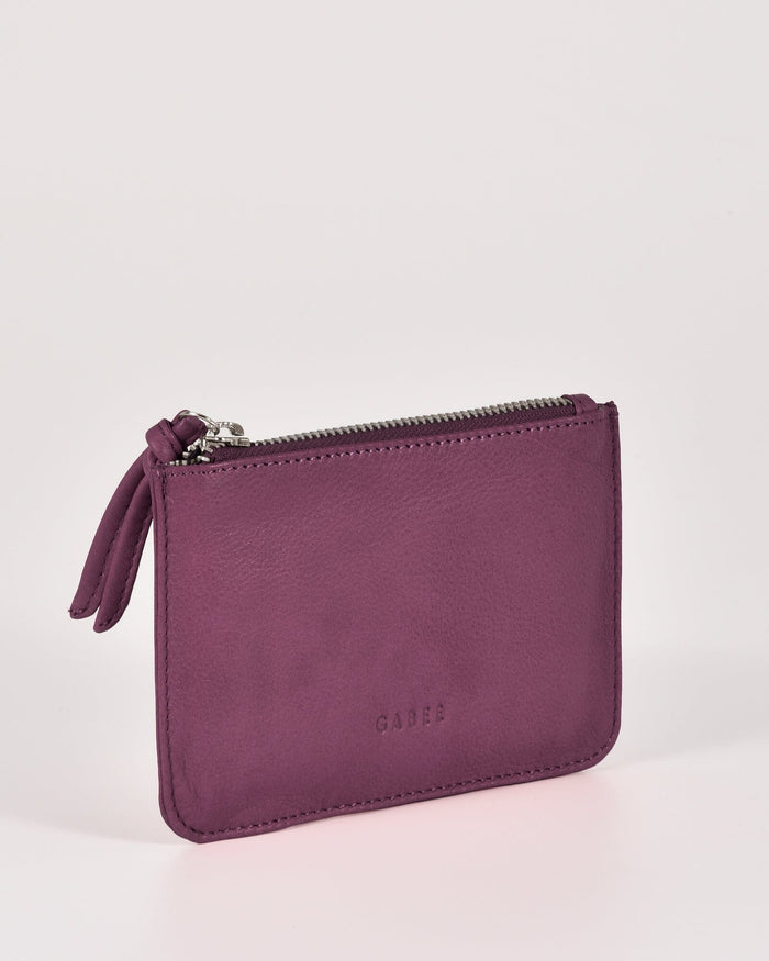 Village Leather Pouch - Mulberry