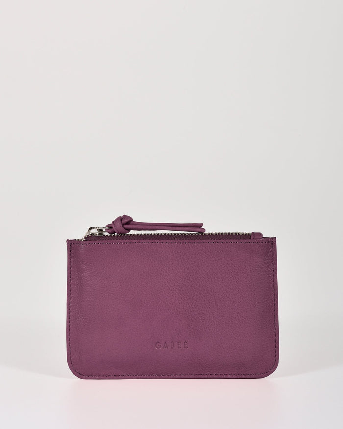 Village Leather Pouch - Mulberry