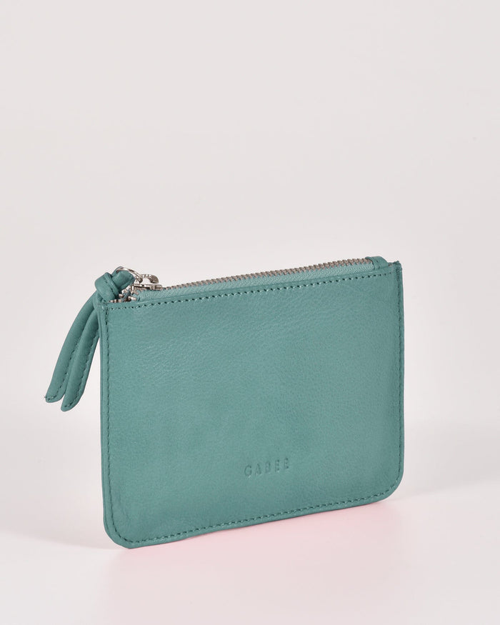 Village Leather Pouch - Ocean