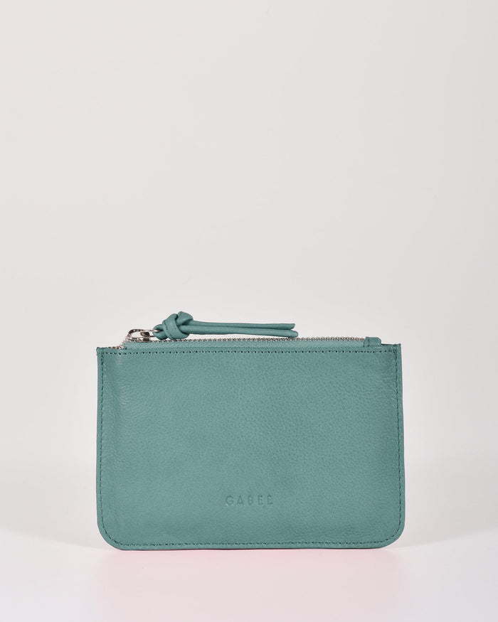 Village Leather Pouch - Ocean