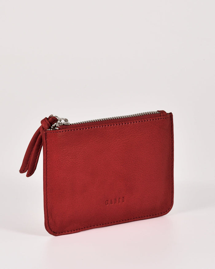 Village Leather Pouch - Red