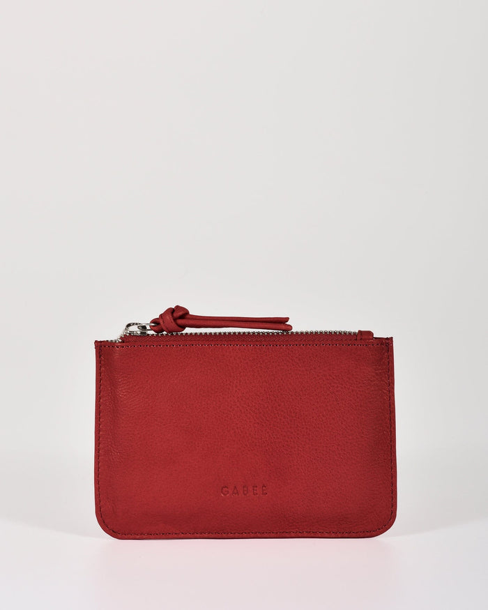 Village Leather Pouch - Red