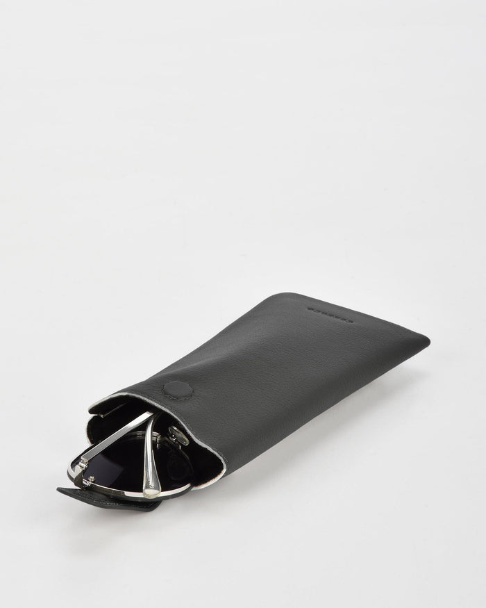 Vision Soft Leather Glasses Case - Black