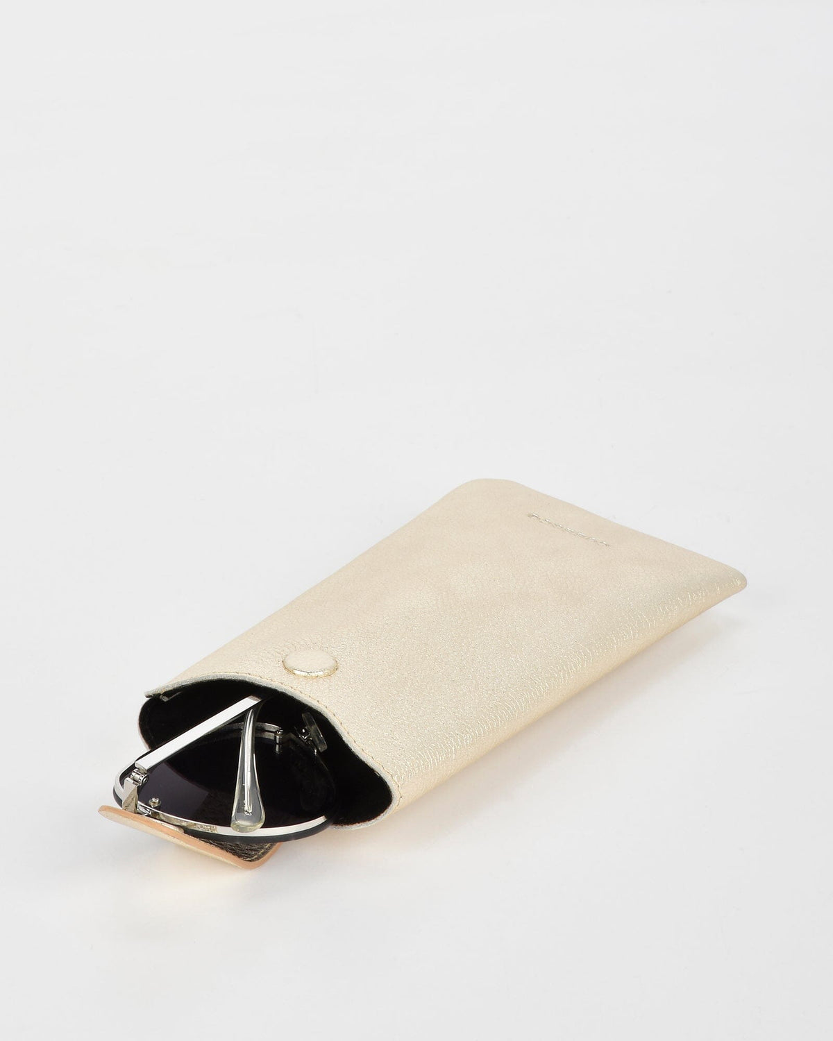 Vision Soft Leather Glasses Case - Gold