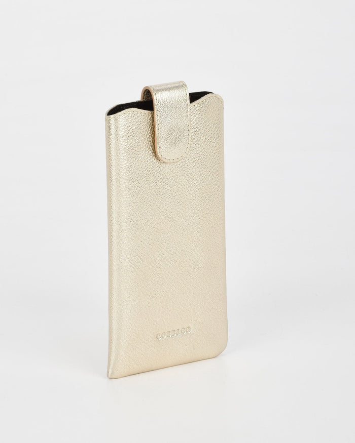 Vision Soft Leather Glasses Case - Gold